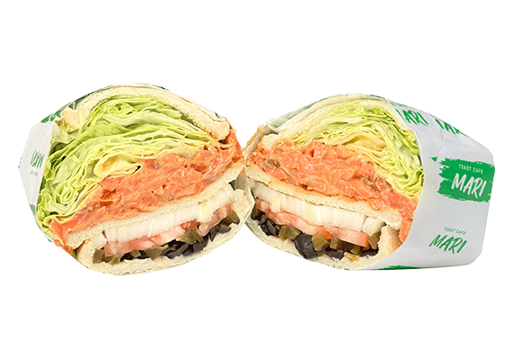 스모크 칠리 훈제연어 샌드위치